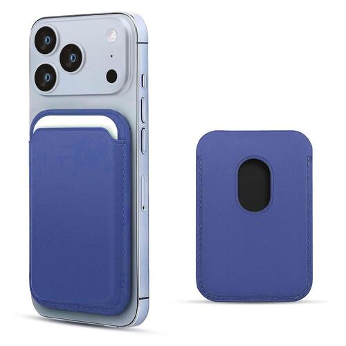 Microsonic Apple iPhone 17 Pro Leather Wallet MagSafe Mavi