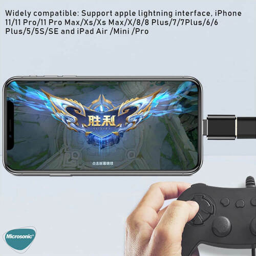 Microsonic Lightning to OTG Adapter Lightning iPhone iPad Dişi USB Dönüştürücü Adaptör Gri