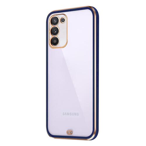 Microsonic Samsung Galaxy A03S Kılıf Laser Plated Soft Lacivert