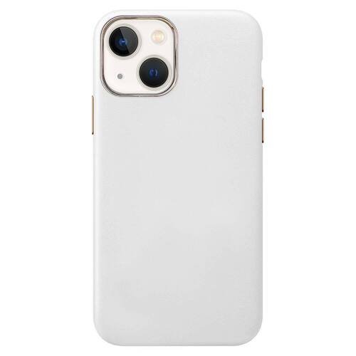 Microsonic Apple iPhone 13 Mini Kılıf Luxury Leather Beyaz