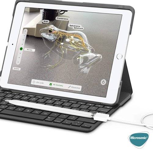 Microsonic USB to Dişi Lightning iPhone Kablo Apple Pencil için USB Şarj Kablosu Beyaz