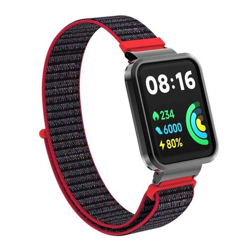 Microsonic Xiaomi Poco Watch Hasırlı Kordon Woven Sport Loop Koyu Pembe
