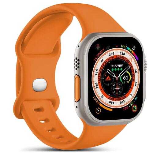 Microsonic Apple Watch Series 11 46mm Kordon ActiveFlex Wristband Turuncu