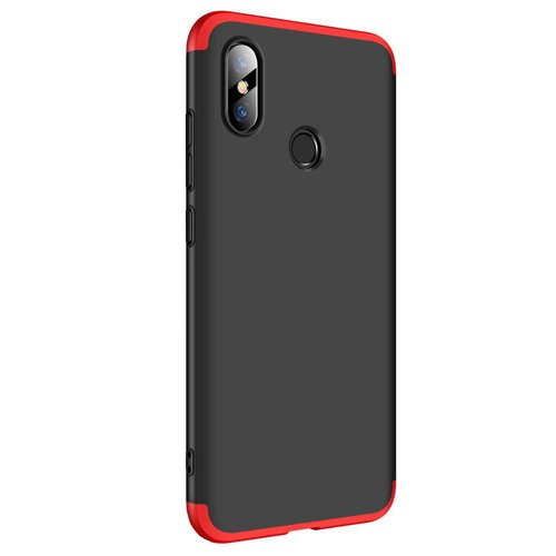 Microsonic Xiaomi Mi 8 SE Kılıf Double Dip 360 Protective Siyah Kırmızı