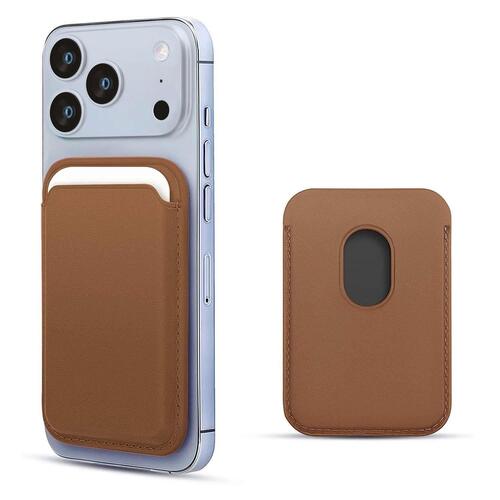 Microsonic Apple iPhone 17 Pro Leather Wallet MagSafe Kahverengi