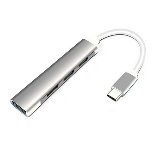 Microsonic Type-C to USB Hub 4 Port Female USB Type-C Dönüştürücü Adaptör Kablo Gri