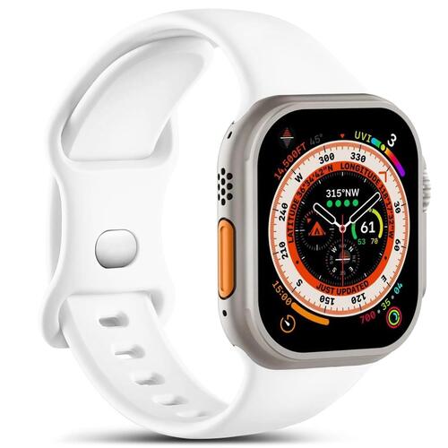 Microsonic Apple Watch Series 11 46mm Kordon ActiveFlex Wristband Beyaz