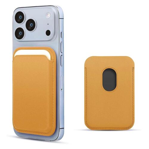 Microsonic Apple iPhone 17 Pro Max Leather Wallet MagSafe Sarı