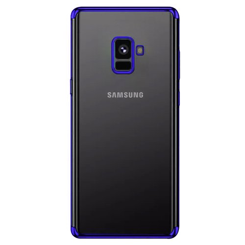 Microsonic Samsung Galaxy A8 2018 Kılıf Skyfall Transparent Clear Mavi