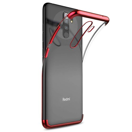 Microsonic Xiaomi Redmi 9 Kılıf Skyfall Transparent Clear Kırmızı