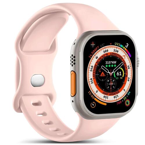 Microsonic Apple Watch Series 11 46mm Kordon ActiveFlex Wristband Rose Gold