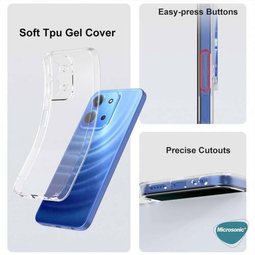 Microsonic Xiaomi Redmi 15C Kılıf Transparent Soft Şeffaf