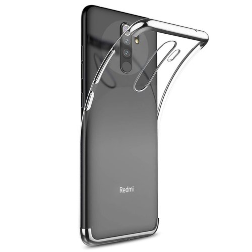 Microsonic Xiaomi Redmi 9 Kılıf Skyfall Transparent Clear Gümüş