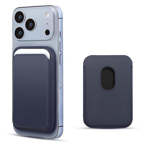 Microsonic Apple iPhone 17 Pro Max Leather Wallet MagSafe Lacivert