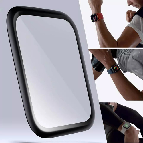 Microsonic Apple Watch Series 11 46mm Tam Kaplayan Temperli Cam Ekran Koruyucu Siyah