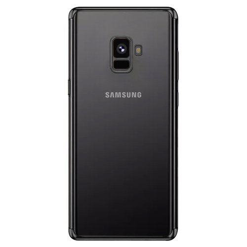 Microsonic Samsung Galaxy A8 Plus 2018 Kılıf Skyfall Transparent Clear Siyah