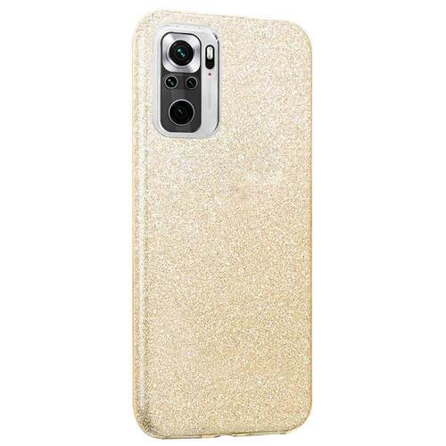 Microsonic Xiaomi Poco M5s Kılıf Sparkle Shiny Gold