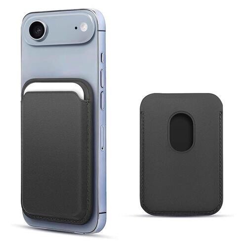 Microsonic Apple iPhone 17 Air Leather Wallet MagSafe Siyah