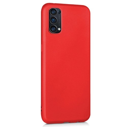 Microsonic Matte Silicone Oppo Reno 5 5G Kılıf Kırmızı