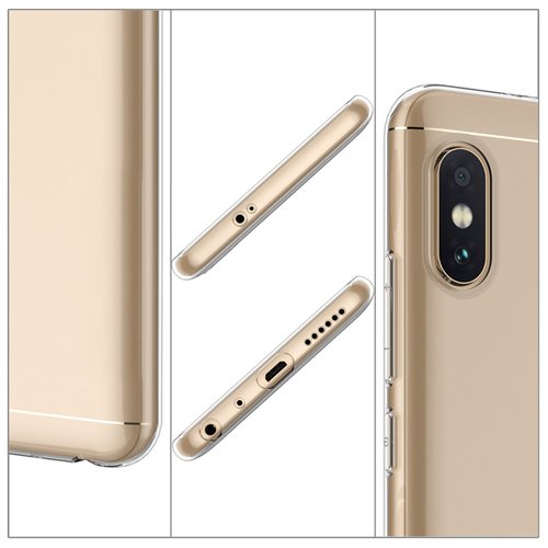 Microsonic Xiaomi Redmi Note 5 Pro Kılıf Transparent Soft Beyaz