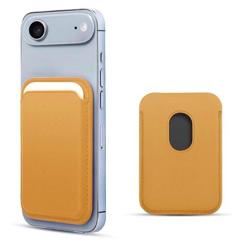 Microsonic Apple iPhone 17 Air Leather Wallet MagSafe Sarı