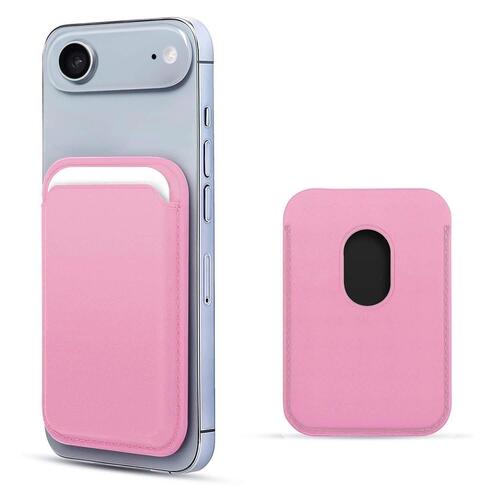 Microsonic Apple iPhone 17 Air Leather Wallet MagSafe Pembe
