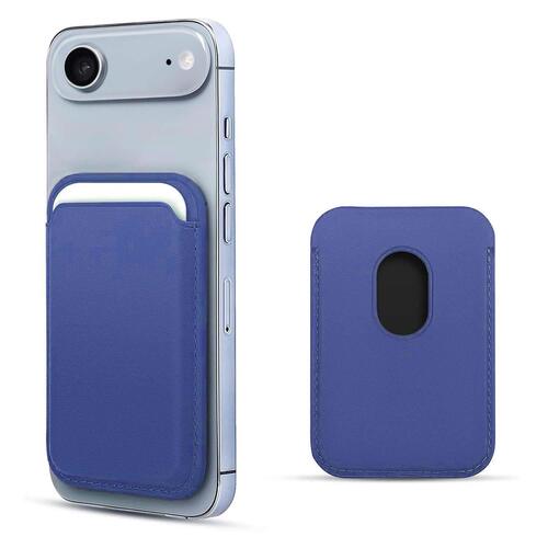 Microsonic Apple iPhone 17 Air Leather Wallet MagSafe Mavi
