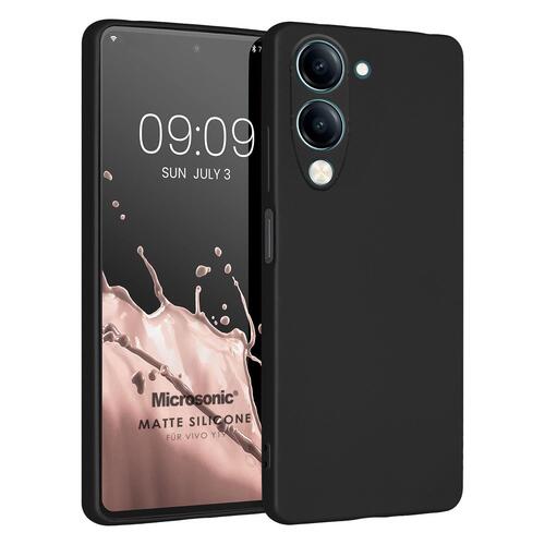 Microsonic Matte Silicone Vivo Y04 Kılıf Siyah