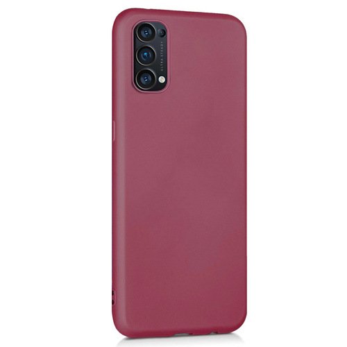 Microsonic Matte Silicone Oppo Reno 5 Pro 5G Kılıf Mor