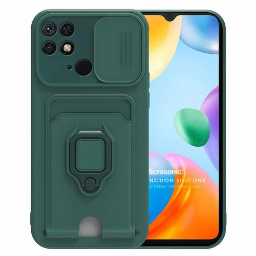 Microsonic Xiaomi Poco C40 Kılıf Multifunction Silicone Yeşil