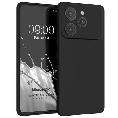 Microsonic Matte Silicone TECNO Spark 40 Kılıf Siyah