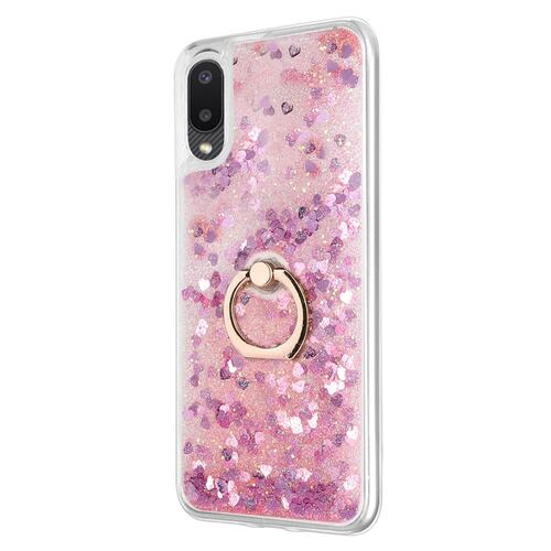 Microsonic Samsung Galaxy A02 Kılıf Glitter Liquid Holder Pembe