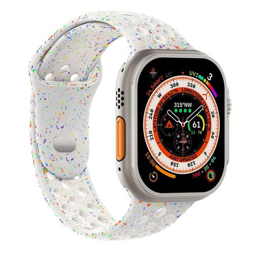 Microsonic Apple Watch Series 11 42mm Kordon Flame Circle Beyaz