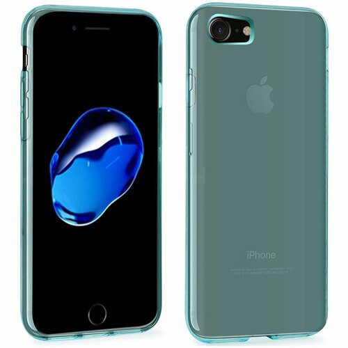 Microsonic iPhone 7 Kılıf Transparent Soft Mavi