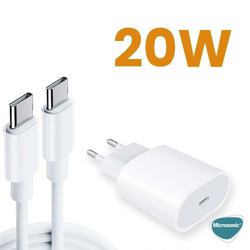 Microsonic Apple iPhone 17 Air Type-C To Type-C 2 in 1 Şarj Seti