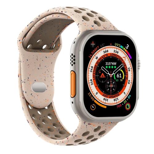 Microsonic Apple Watch SE 3 40mm Kordon Flame Circle Bej