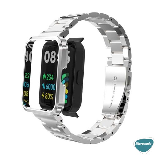 Microsonic Xiaomi Poco Watch Metal Stainless Steel Kordon Siyah