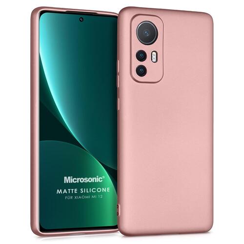 Microsonic Matte Silicone Xiaomi Mi 12 Kılıf Rose Gold