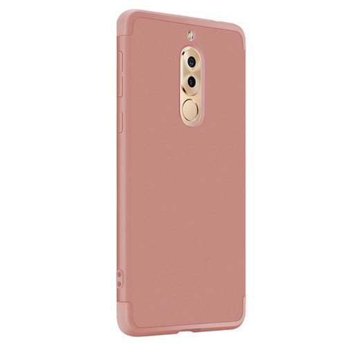 Microsonic Huawei Mate 10 Lite Kılıf Double Dip 360 Protective Rose Gold