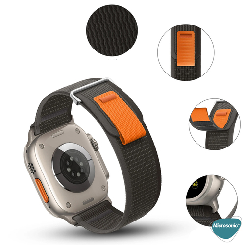 Microsonic Apple Watch Series 11 42mm Kordon Hike Spiral Siyah