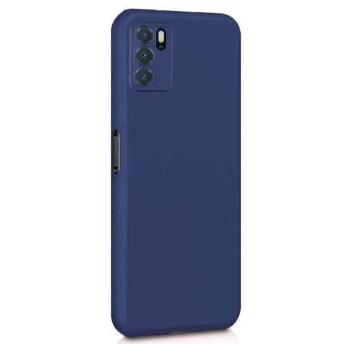 Microsonic Matte Silicone Oppo A16 Kılıf Lacivert