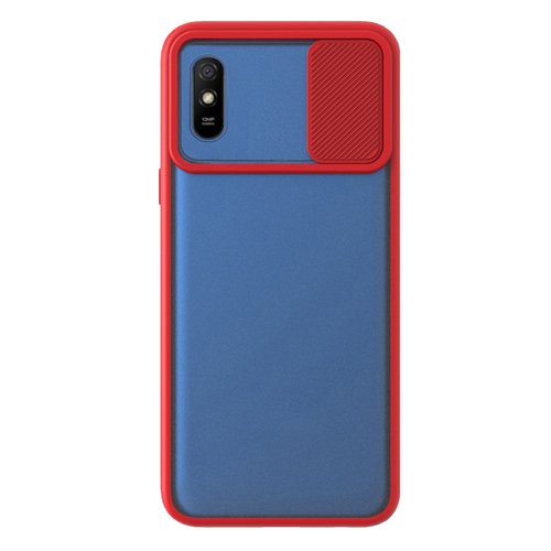 Microsonic Xiaomi Redmi 9A Kılıf Slide Camera Lens Protection Kırmızı