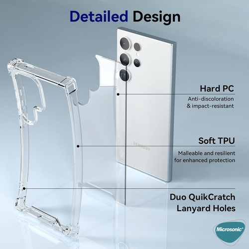 Microsonic Samsung Galaxy S25 Ultra Kılıf Shock Absorbing Şeffaf