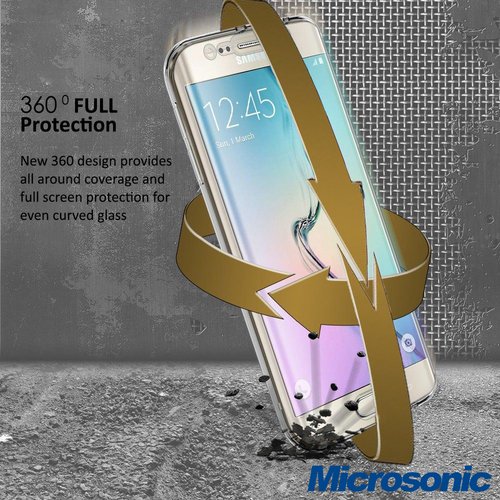 Microsonic Samsung Galaxy S7 Kılıf 6 tarafı tam full koruma 360 Clear Soft Şeffaf