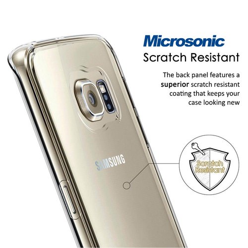 Microsonic Samsung Galaxy S7 Kılıf 6 tarafı tam full koruma 360 Clear Soft Şeffaf