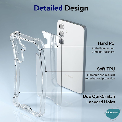 Microsonic Samsung Galaxy S25 Kılıf Shock Absorbing Şeffaf