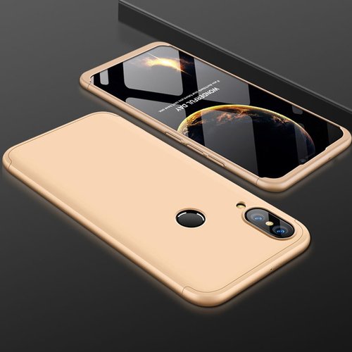 Microsonic Huawei P20 Lite Kılıf Double Dip 360 Protective Gold