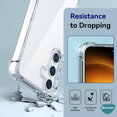 Microsonic Samsung Galaxy S25 Plus Kılıf Shock Absorbing Şeffaf