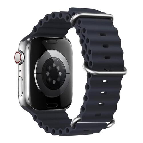 Microsonic Apple Watch Series 11 42mm Kordon Aqua Belt Lacivert