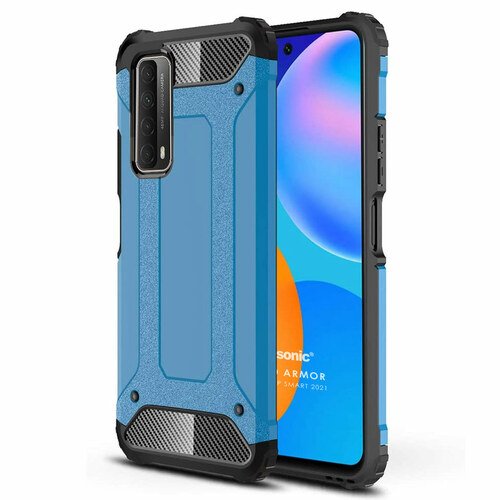 Microsonic Huawei P Smart 2021 Kılıf Rugged Armor Mavi